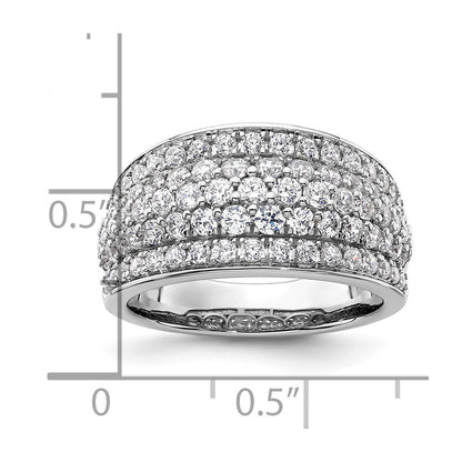 14K Weißgold 1,75 ct. Laborgezüchteter Diamant VS/SI+ G+ Modischer Mehrschicht-Ring