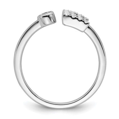 14K Weißgold 1/5 Karat Im Labor Gezüchtet Diamant Vs/si+ G+ Initiale E Verstellbar Ring