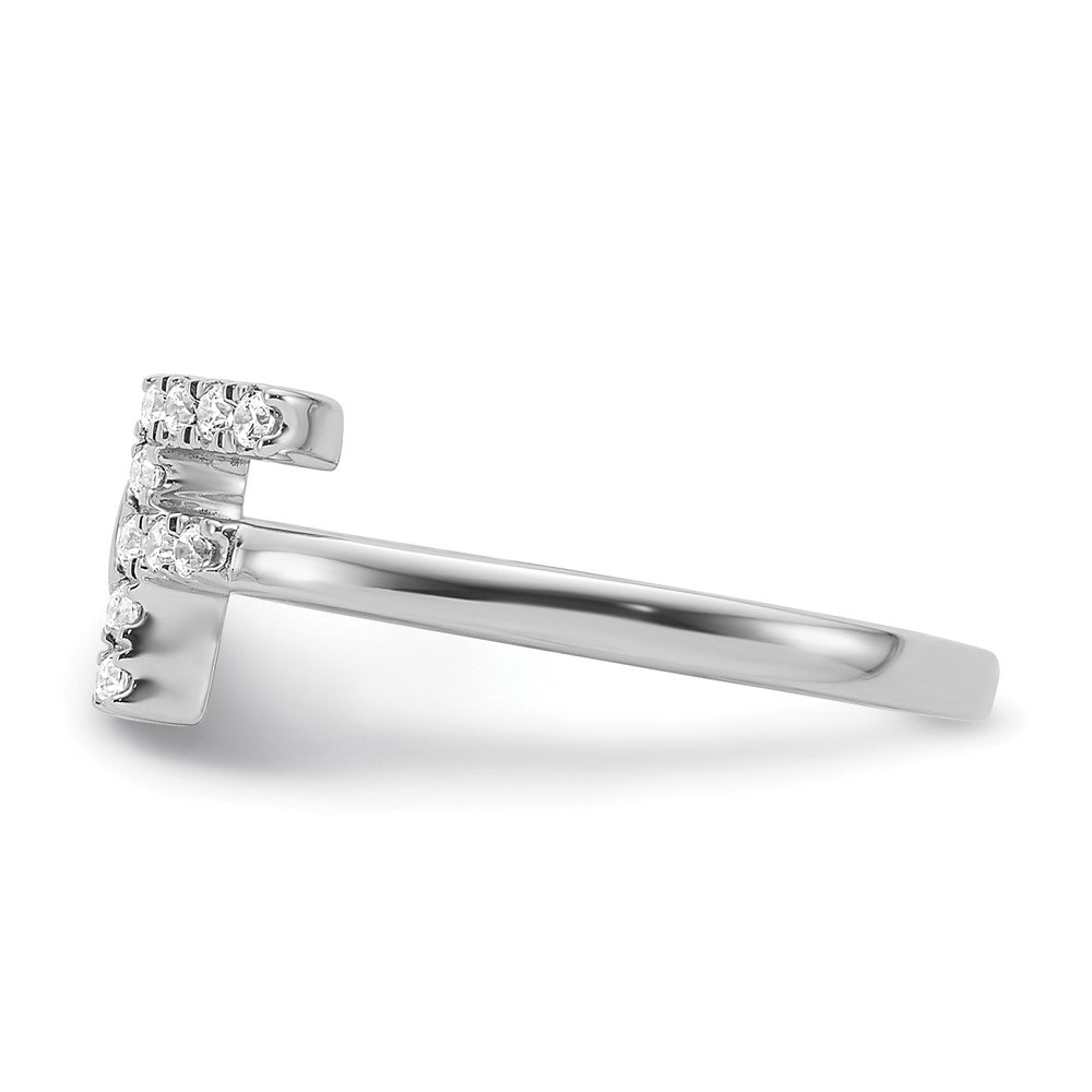 14K Weißgold 0,17 ct. Labordiamant VS/SI+ G+ Initial F verstellbarer Ring
