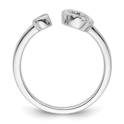 14K Weißgold Ring mit 0,2 ct. laborgezüchtetem Diamanten VS/SI+ G+, Initialbuchstabe „O", verstellbar