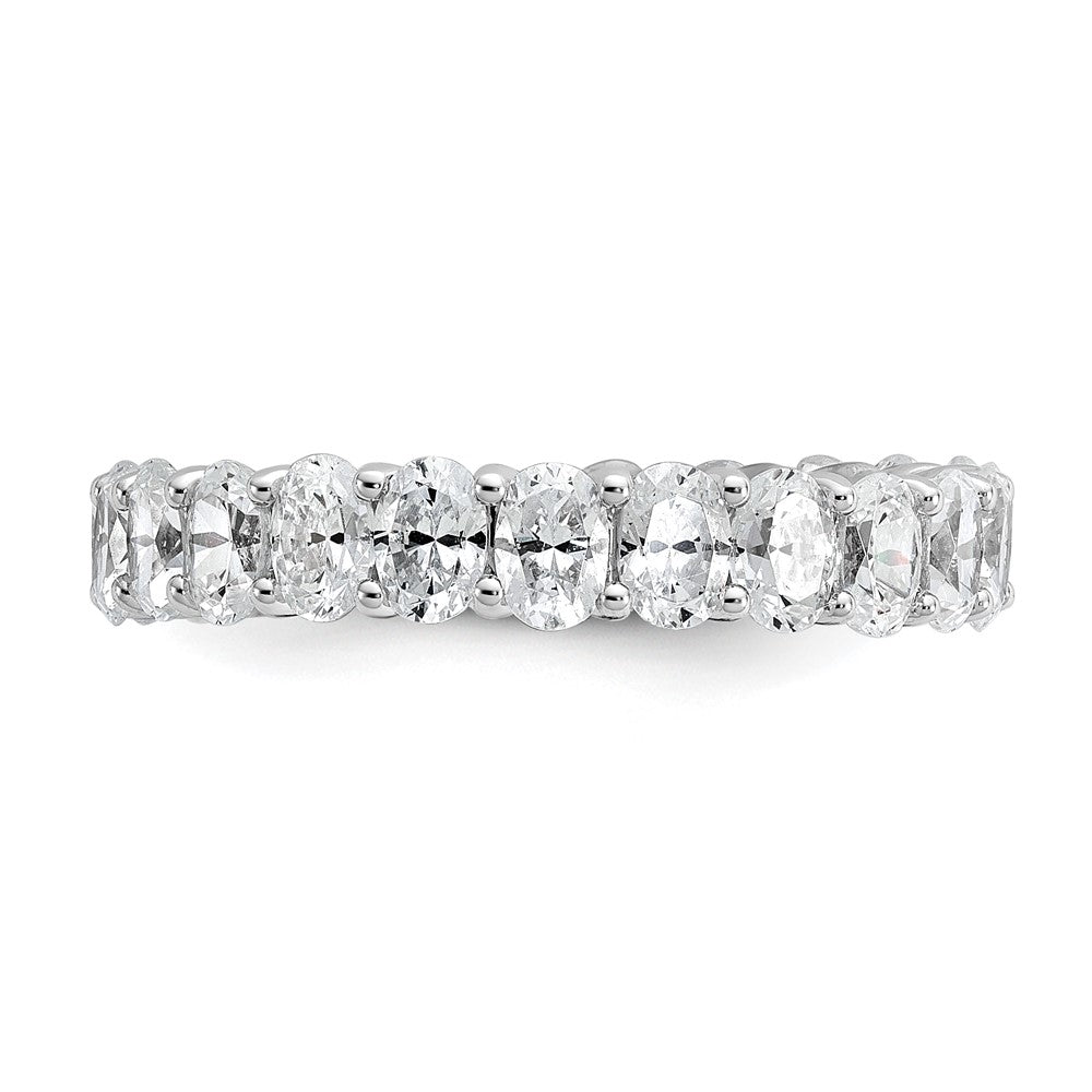 14K Weißgold Memoire-Ring mit ovalen, im Labor gezüchteten Diamanten, VS/SI+ G+