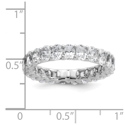 14K Weißgold 14KW Ovaler Labor-Diamant VS/SI+ G+ Memoire Ring