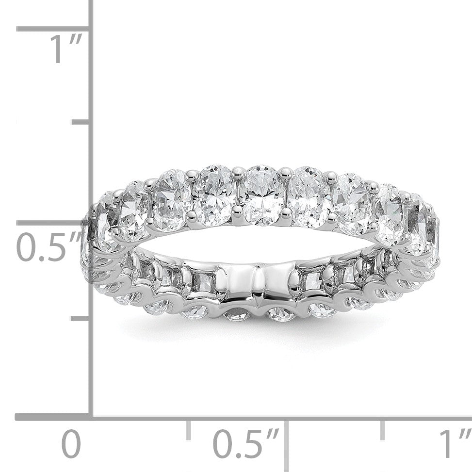 14K Weißgold Memoire-Ring mit ovalen, im Labor gezüchteten Diamanten, VS/SI+, G+