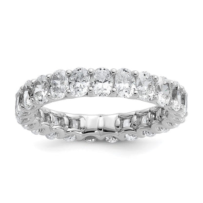 14K Weißgold Memoire-Ring mit ovalen im Labor gezüchteten Diamanten VS/SI+ G+