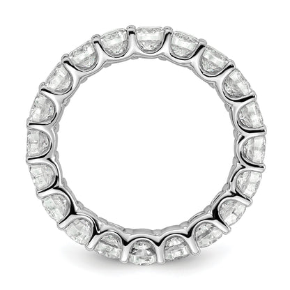 14K Weißgold 14KW Memoire-Ring mit ovalen, im Labor gezüchteten Diamanten VS/SI+ G+