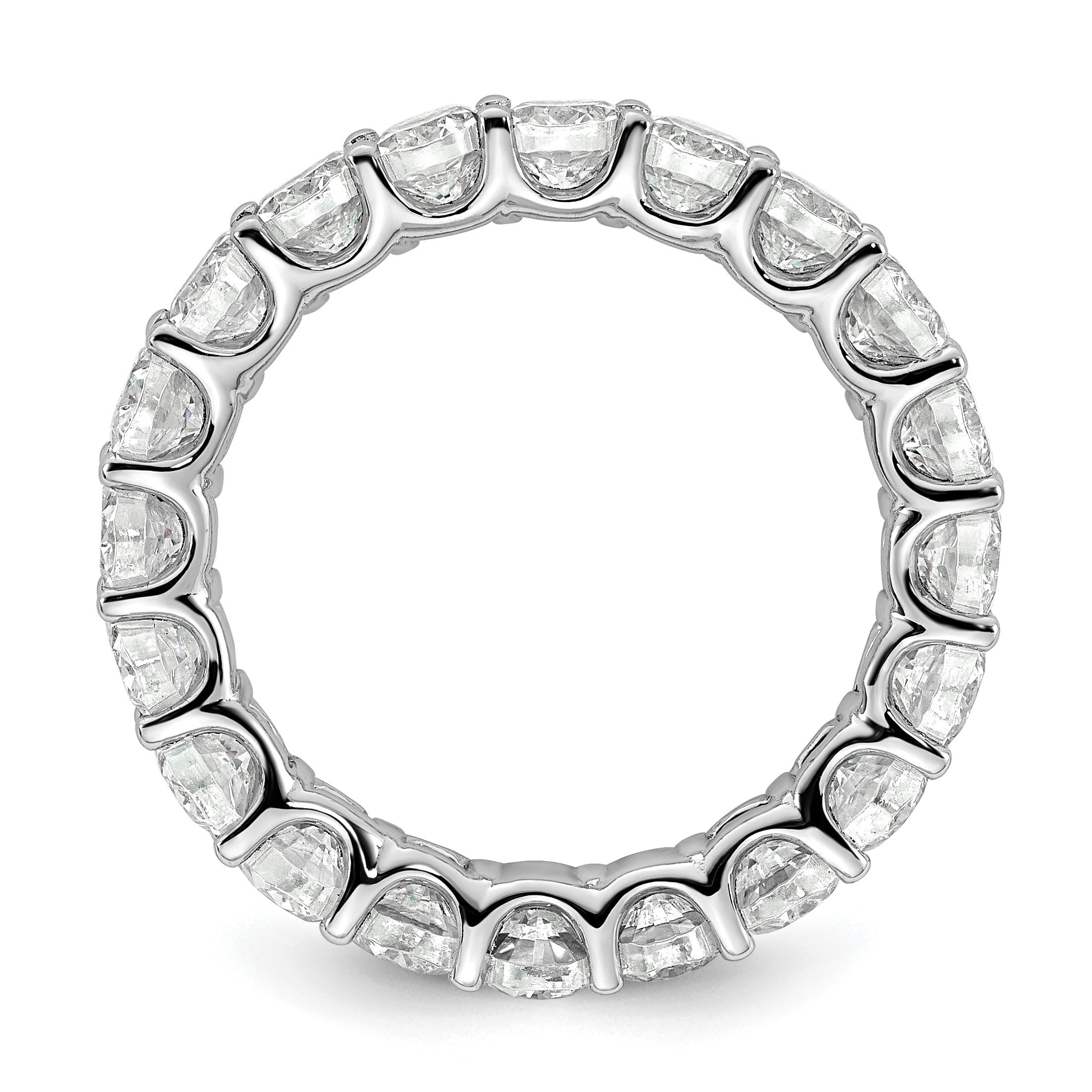 14K Weißgold 14KW Ovaler Labor-Diamant VS/SI+ G+ Memoire-Ring