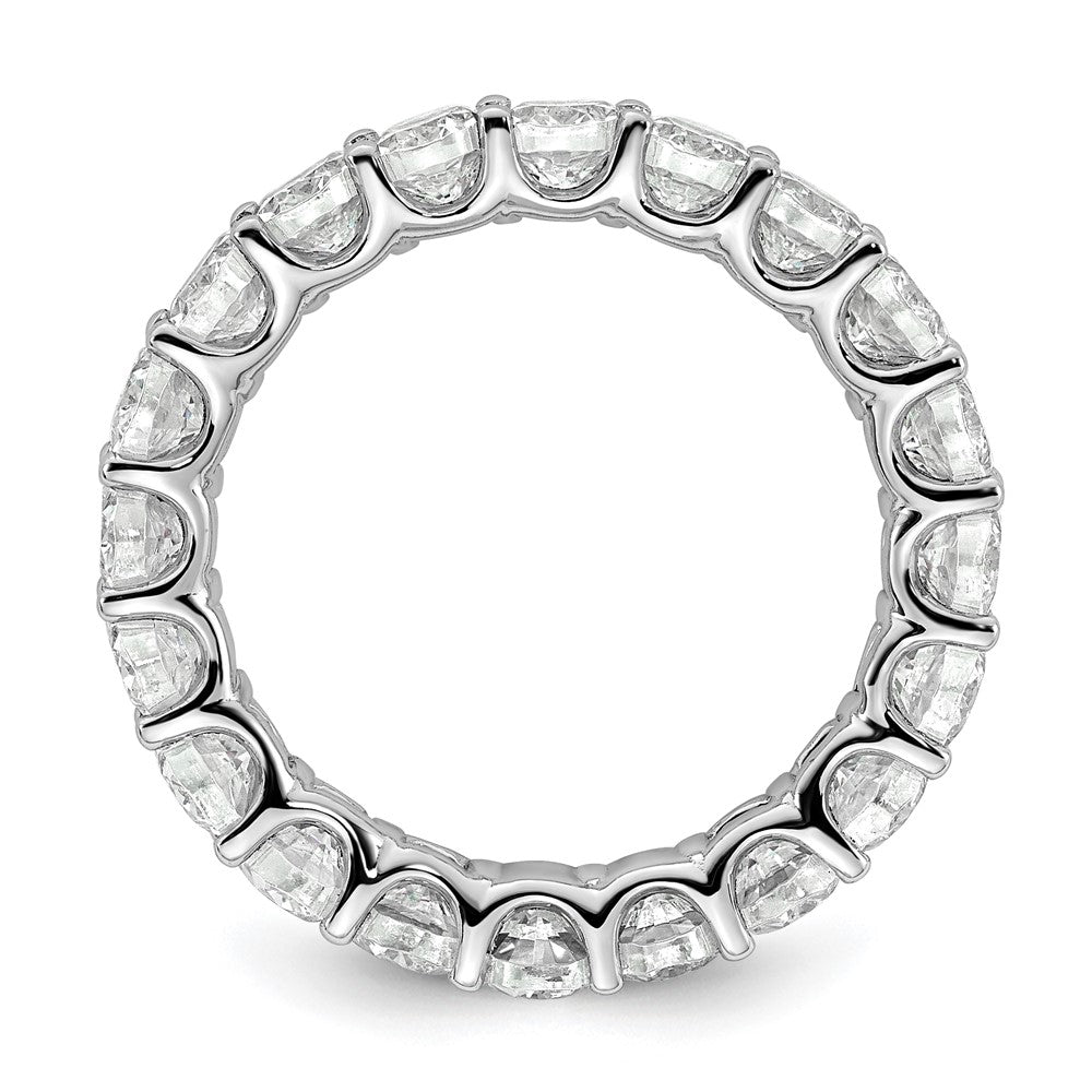 14K Weißgold 14KW Ovaler Labor-Diamant VS/SI+ G+ Memoire Ring