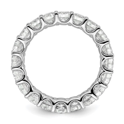 14K Weißgold 14KW Ovaler Labor-Diamant VS/SI+ G+ Memoire Ring