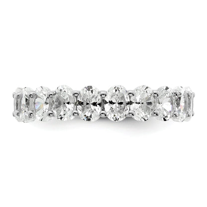 14K Weißgold 14KW Ovaler Labor-Diamant VS/SI+ G+ Memoire-Ring