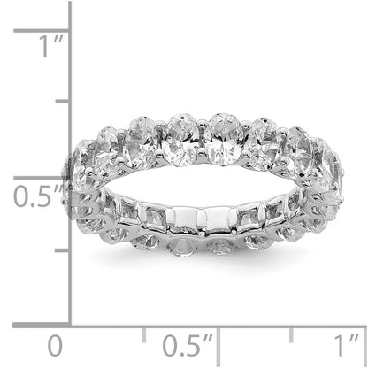 14K Weißgold 14KW Ovaler Labor-Diamant VS/SI+ G+ Memoire Ring