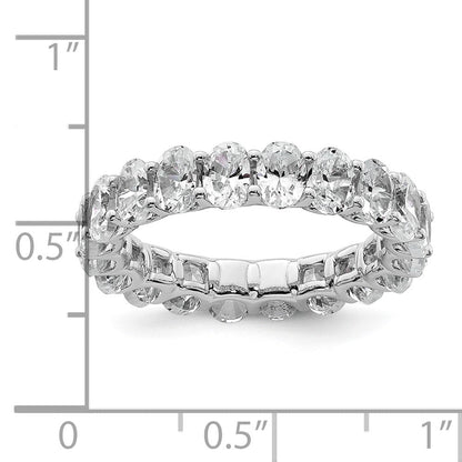 14K Weißgold 14KW Ovaler Labor-Diamant VS/SI+ G+ Memoire-Ring