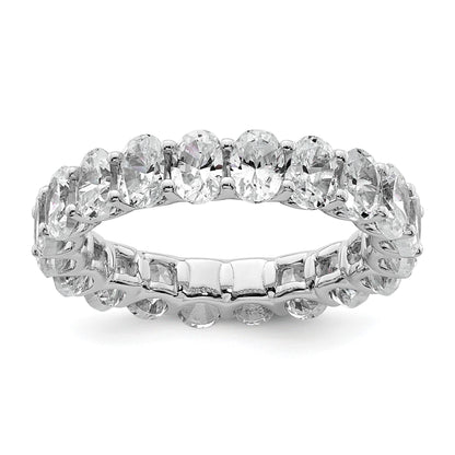 14K Weißgold 14KW Ovaler Labor-Diamant VS/SI+ G+ Memoire-Ring