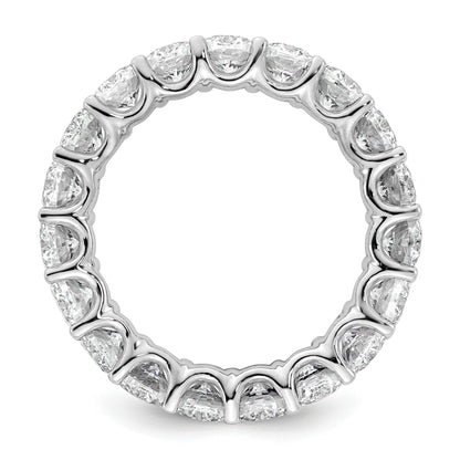 14K Weißgold Memoire-Ring mit ovalen Labor-gezüchteten Diamanten VS/SI+ G+