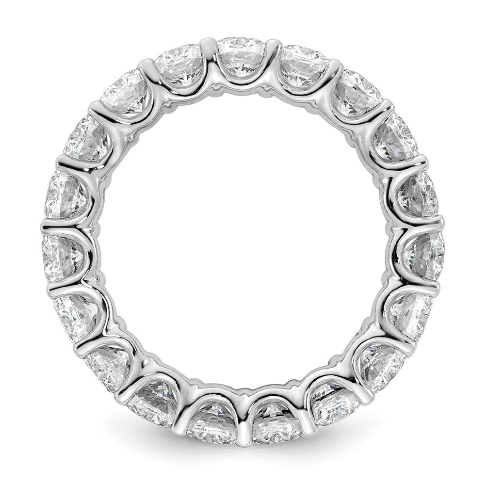 14K Weißgold Memoire-Ring mit ovalen im Labor gezüchteten Diamanten VS/SI+ G+, 14KW