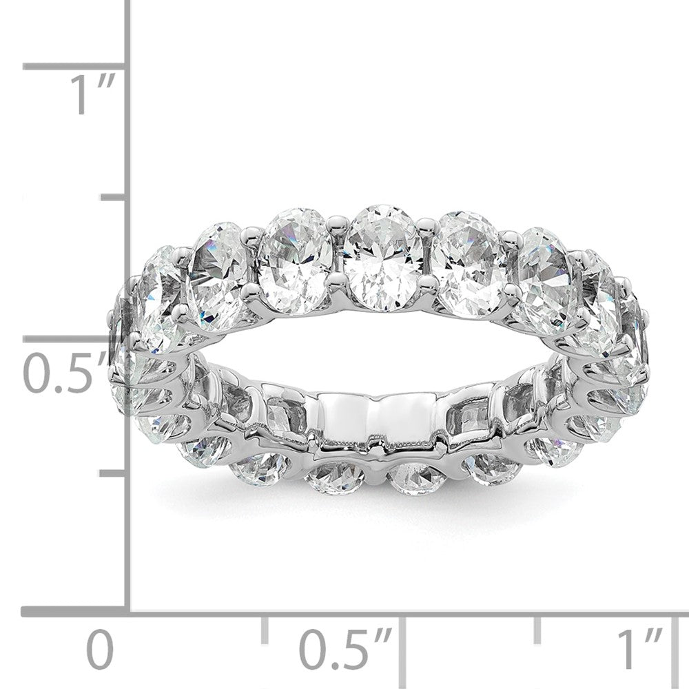 14K Weißgold Memoire-Ring mit ovalen Labor-gezüchteten Diamanten VS/SI+ G+