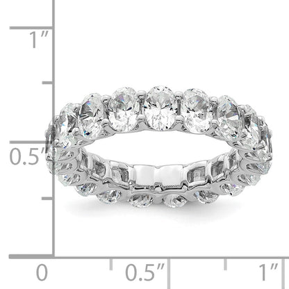 14K Weißgold Memoire-Ring mit ovalen, im Labor gezüchteten Diamanten, VS/SI+ G+