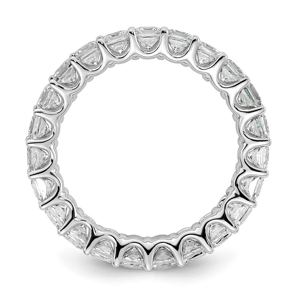 14K Weißgold Memoire-Ring mit Princess-Diamant aus dem Labor, VS/SI+ G+, 14KW