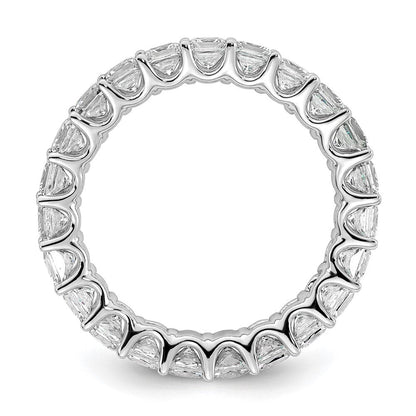 14K Weißgold Memoire-Ring mit Prinzess-Diamanten im Labor gezüchtet, VS/SI+ G+