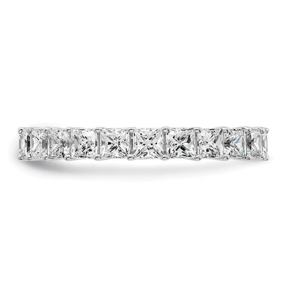 14K Weißgold Memoire-Ring mit Prinzess-Diamanten aus dem Labor, VS/SI+, G+