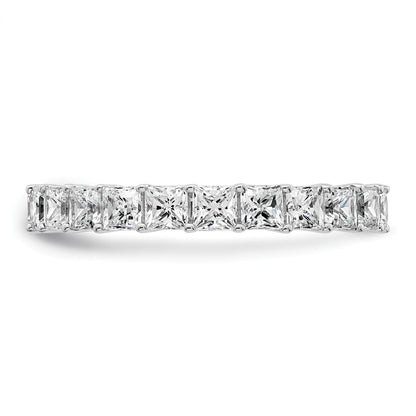 14K Weißgold Memoire-Ring mit Princess-Diamant im Labor gezüchtet, VS/SI+ G+