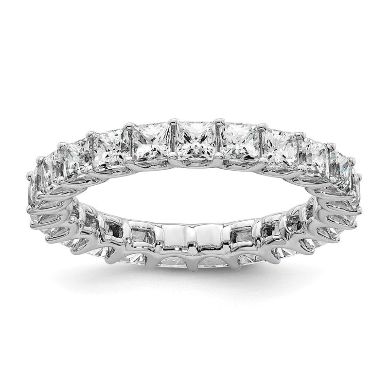 14K Weißgold Memoire-Ring mit Princess-Diamant im Labor gezüchtet, VS/SI+ G+