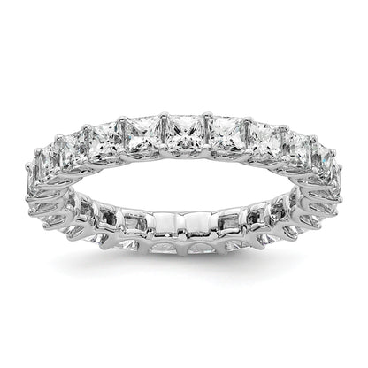 14K Weißgold Memoire-Ring mit Princess-Diamant im Labor gezüchtet, VS/SI+ G+