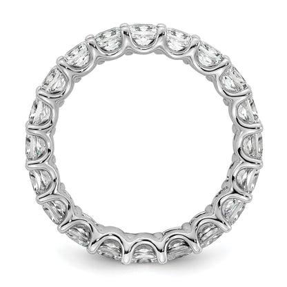 14K Weißgold Memoire-Ring mit Princess-Diamant aus dem Labor, VS/SI+ G+, 14KW