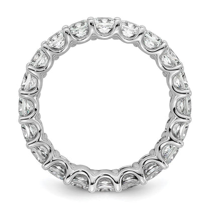 14K Weißgold Memoire-Ring mit Princess-Diamant aus dem Labor, VS/SI+ G+, 14KW
