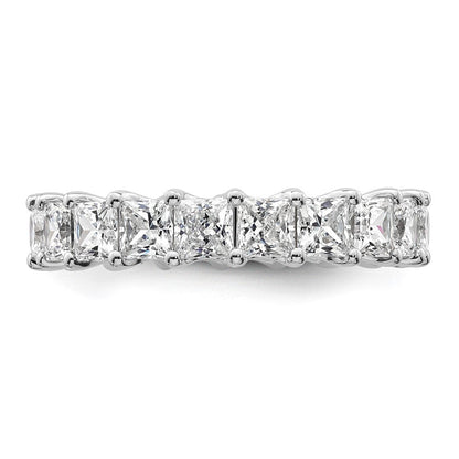 14K Weißgold 14KW Prinzess Labor-gezüchteter Diamant VS/SI+ G+ Memoire Ring