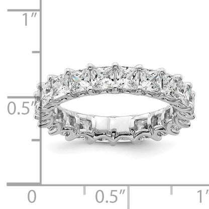 14K Weißgold 14KW Prinzess Labor-gezüchteter Diamant VS/SI+ G+ Memoire Ring