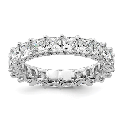 14K Weißgold 14KW Prinzess Labor-gezüchteter Diamant VS/SI+ G+ Memoire Ring
