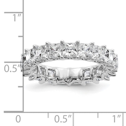14K Weißgold 14KW Princess-Schliff Labor-Diamant VS/SI+ G+ Memoire-Ring