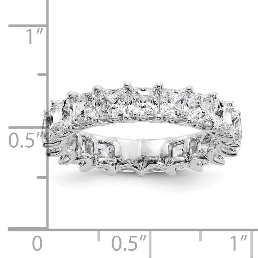 14K Weißgold 14KW Princess-Schliff Labor-Diamant VS/SI+ G+ Memoire-Ring