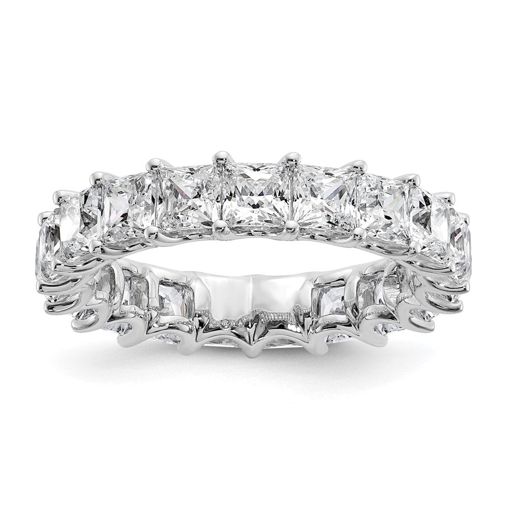 14K Weißgold 14KW Princess-Schliff Labor-Diamant VS/SI+ G+ Memoire-Ring
