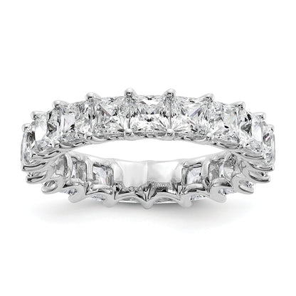 14K Weißgold 14KW Princess-Schliff Labor-Diamant VS/SI+ G+ Memoire-Ring