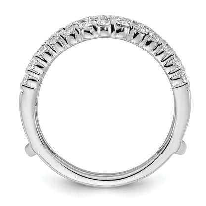 14K Weißgold Ring-Guard mit doppelreihigen, im Labor gezüchteten Diamanten, 1,25 ct., VS/SI+ G+