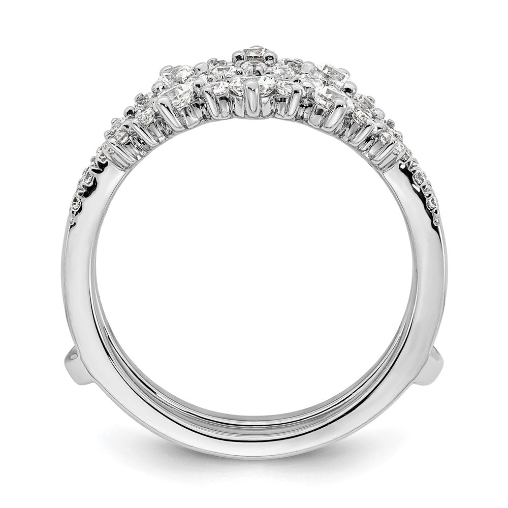 14K Weißgold Ring-Guard mit doppelreihigem, im Labor gezüchtetem Diamant, 1 ct., VS/SI+ G+
