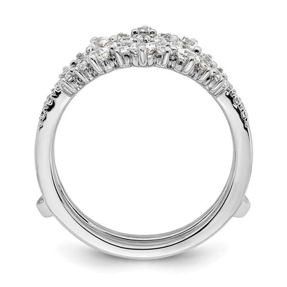 14K Weißgold Ring-Guard mit doppelreihigem, im Labor gezüchtetem Diamant, 1 ct., VS/SI+ G+