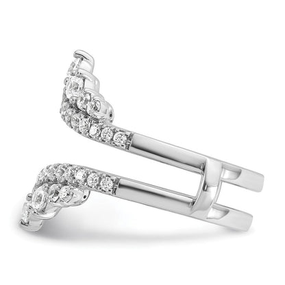 14K Weißgold Ring-Guard mit doppelreihigem, im Labor gezüchtetem Diamant, 1 ct., VS/SI+ G+
