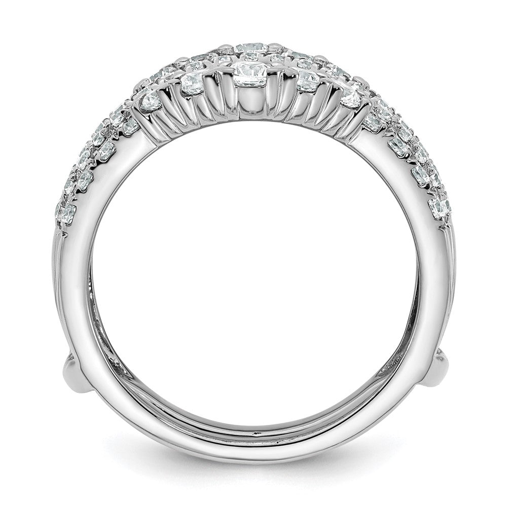 14K Weißgold Ringschutz mit doppelreihigen 1,25 ct. Laborgezüchteten Diamanten VS/SI+ G+