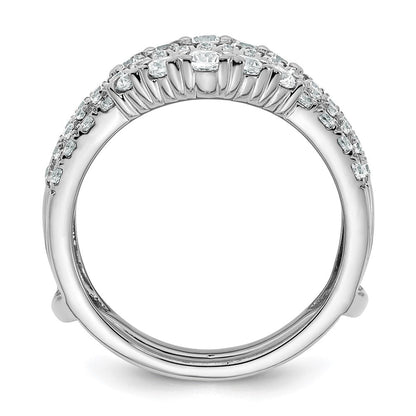 14K Weißgold Ringschutz mit doppelreihigen 1,25 ct. Laborgezüchteten Diamanten VS/SI+ G+