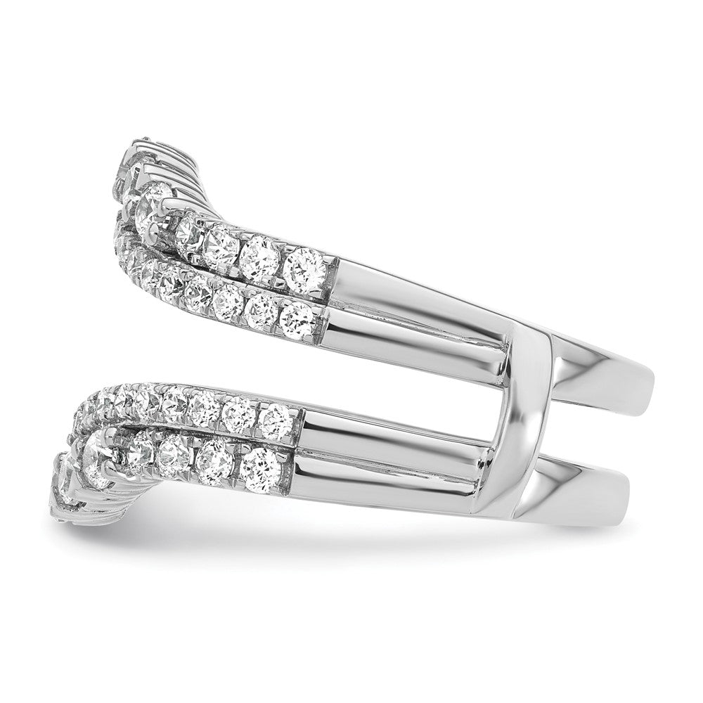 14K Weißgold Ringschutz mit doppelreihigen 1,25 ct. Laborgezüchteten Diamanten VS/SI+ G+