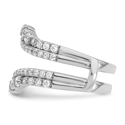 14K Weißgold Ringschutz mit doppelreihigen 1,25 ct. Laborgezüchteten Diamanten VS/SI+ G+