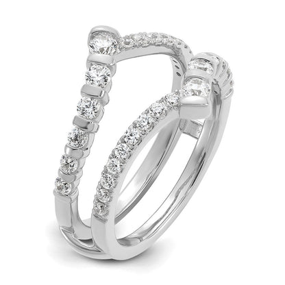 14K Weißgold 3/4 Karat Im Labor Gezüchtet Diamant Vs/si+ G+ Komplett Ring Guard (size 7 Nur)