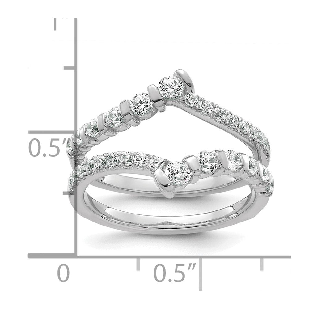 14K Weißgold 3/4 Karat Im Labor Gezüchtet Diamant Vs/si+ G+ Komplett Ring Guard (size 7 Nur)