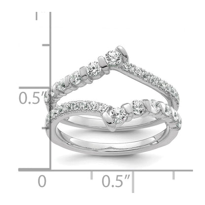 14K Weißgold 3/4 Karat Im Labor Gezüchtet Diamant Vs/si+ G+ Komplett Ring Guard (size 7 Nur)