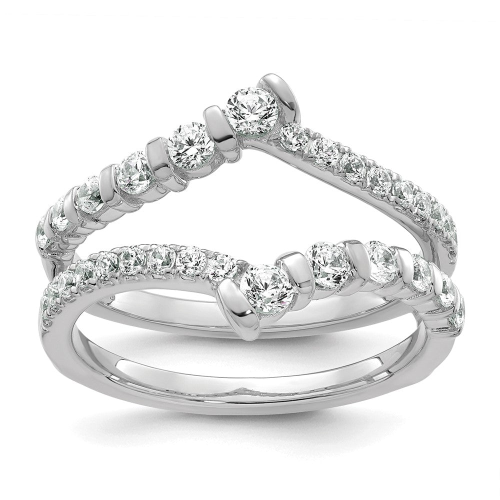 14K Weißgold 3/4 Karat Im Labor Gezüchtet Diamant Vs/si+ G+ Komplett Ring Guard (size 7 Nur)