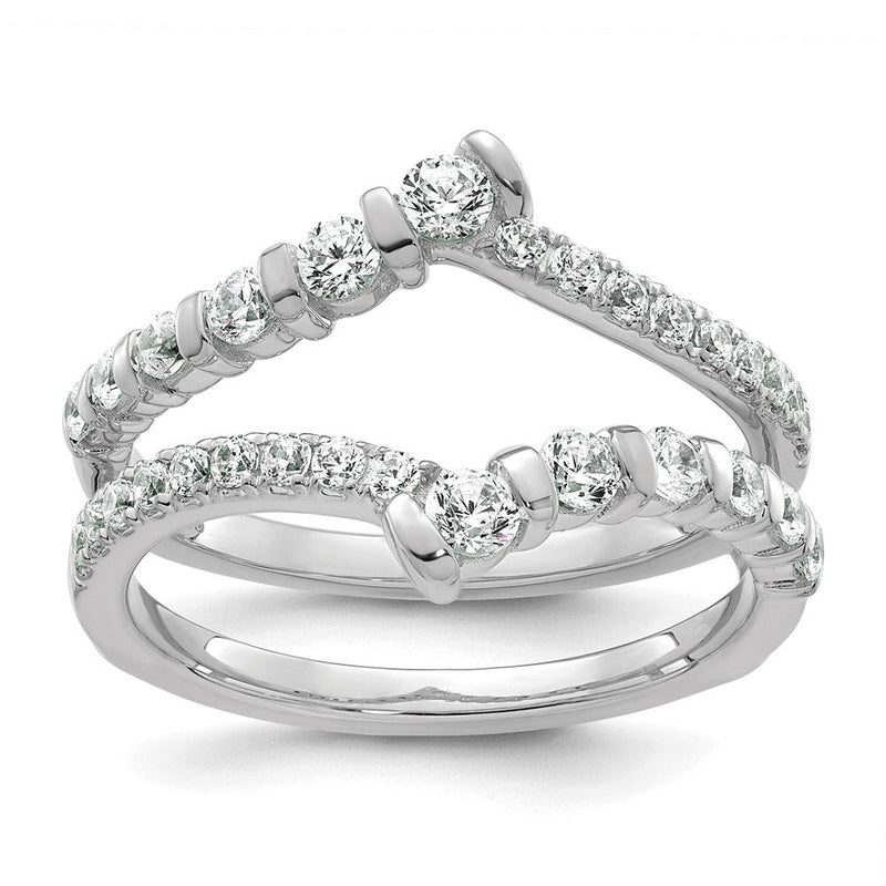 14K Weißgold 3/4 Karat Im Labor Gezüchtet Diamant Vs/si+ G+ Komplett Ring Guard (size 7 Nur)