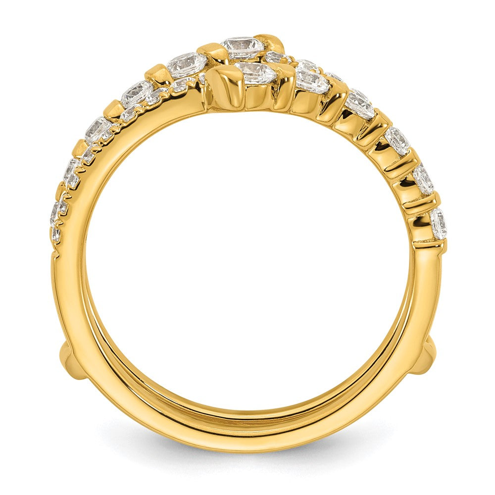 14K Gelbgold Ring-Guard mit 0,75 ct. Labor gezüchteten Diamanten VS/SI+ G+