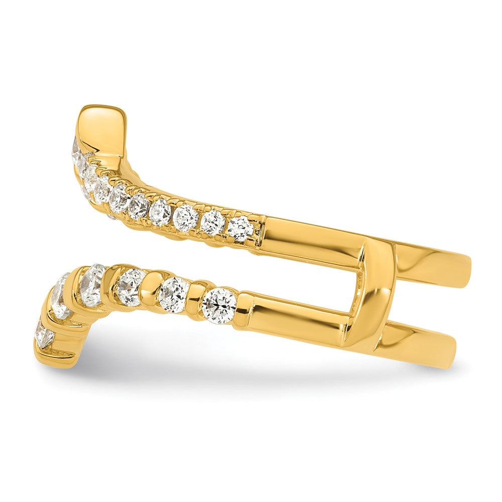 14K Gelbgold Ring-Guard mit 0,75 ct. Labor gezüchteten Diamanten VS/SI+ G+